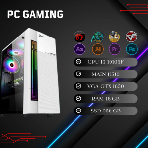 PC GAMING | I3 10105F/ H510/ VGA GTX 1650/ RAM 16GB/ SSD 256GB