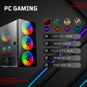 PC GAMING | R5 3600/ B450/ VGA GTX 1650/ RAM 16GB/ SSD 256GB