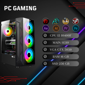 PC GAMING | I5 10400F/ H510/ VGA GTX 3050/ RAM 16GB/ SSD 256GB