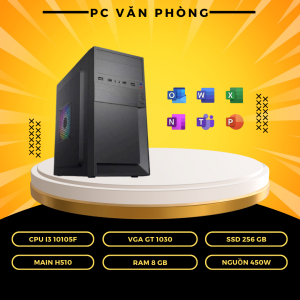 PC Văn Phòng | I3 10105F/ H510/ VGA GT 1030/ RAM 8GB/ SSD 256GB